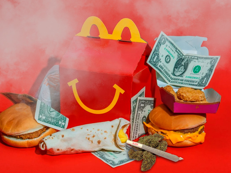 После употребления конопли хочется покушать в Маке Конопля и Макдоналдс