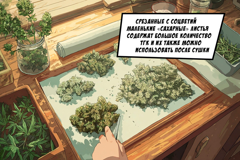 Высушивание отманикюренных шишек