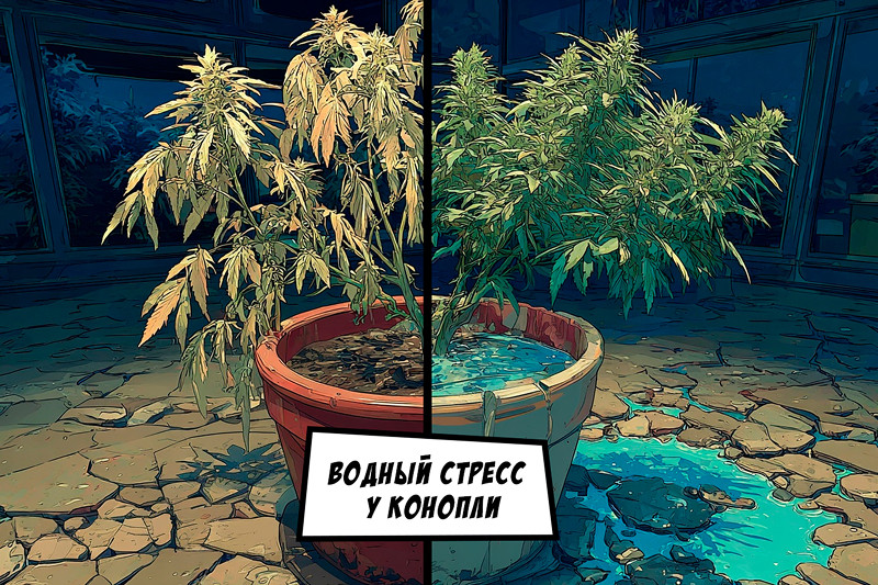 Водный стресс у конопли