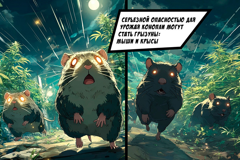 Какую угрозу несут конопле грызуны