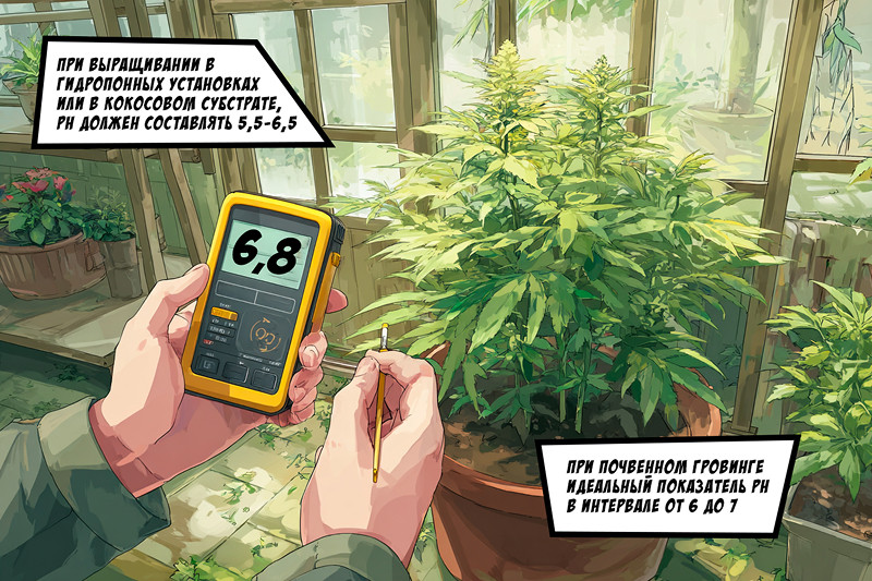 Неблагоприятный показатель pH для конопли